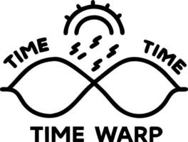 time warp and timelines and flashback vector