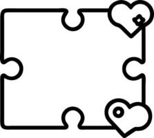 World Autism Awareness Day border frame with puzzle pieces and heart symbol copy space for text Set 4 vector