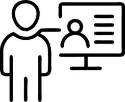Professional presenting user management systems using advanced holographic people profiles vector