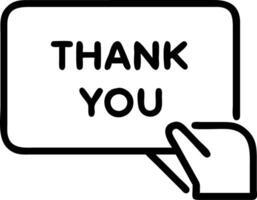 Professional presenting a Thank You message on a holographic tablet vector