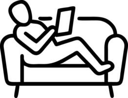Happy middle aged man using digital tablet relaxing on couch at home Mature male user holding tab computer holding pad technology device sitting on sofa in living room looking awa Set 2 vector