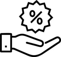 Hand interacting with holographic zero percent interest rate symbol representing zero percent financing discounts no commission sales promotions in empty space Set 12 vector
