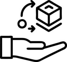Hand presenting holographic deployment icon for low code automation in empty space background Set 2 vector