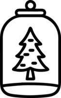 Merry Christmas and happy new year concept closeup elegant Christmas tree in glass jar symbolizes modern holiday decor and festive creativity concept as Highlights minimalistic ye Clean vector