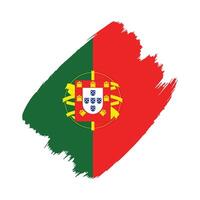Portugal flag in a flat grunge design background vector