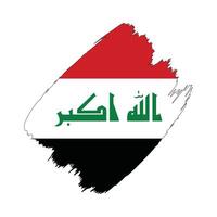 Iraq flag in a flat grunge design background vector