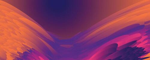 purple and orange flowing abstract gradient shapes with smooth digital texture vector