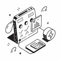 Voice Activated Home Control concept as Voice activated device used by a person to control home systems like audio lights and curtainsSimple flat illustration in isometric scene Clear Set 2 vector
