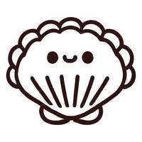 Ocean Animal Cute Shell vector