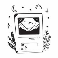 Polaroid style border frame mockup concept as High resolution mockup of a Polaroid style border frame with a charming nature scene perfect for nostalgic and vintage design themes Dynamic Set 2 vector