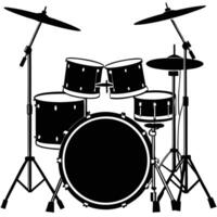 Unique Drum Silhouette for Concert and Festival Graphics vector