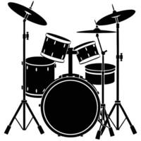 Simple yet Striking Drum Silhouette for Artistic Expression vector
