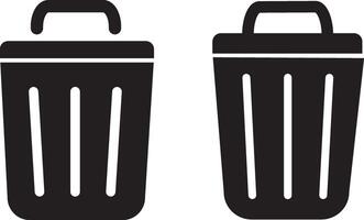 Recycle bin icon, Trashcan Icon Set.Trash Can Button Icon. vector