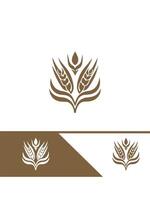 The Grain scape Wheat Logo Design vector