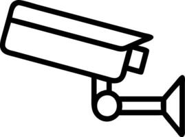 a black and white drawing of a security camera vector