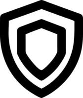 a black and white shield icon on a white background vector