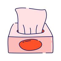Tissue Box. A box containing facial tissues for hygiene. vector