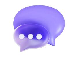3D speech bubble with transparent effect. For communication, communication, notification and thinking. symbol. vector