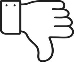 Dislike thumbs up flat icon clip art design object. Single high quality outline symbol of graduation for web design or mobile app vector