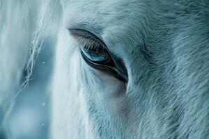 Close-up of a horse's eye capturing emotional depth photo