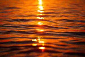 Sunset over the water photo