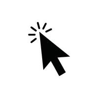 Computer cursor mouse pointer black arrow icon. Cursor line icon. vector