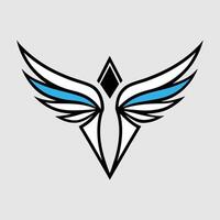 Bird logo abstract eagle design. vector