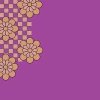 Abstract floral pattern retro colorful scheme illustration. vector