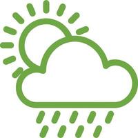 Partly cloudy icon. icon related to weather. suitable for web site, app, user interfaces, printable etc. flat line icon style. vector