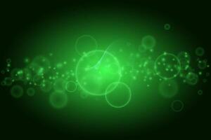 Abstract background with wave and circles in acid green color vector