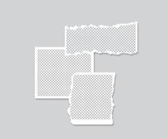 Collage photo effect Photos mock up template vector