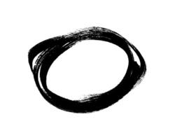 Circle drawn with a black marker. Doodle style scribble circle. Black design elements on white background. illustration vector