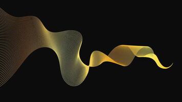 Abstract backdrop with luxury golden waves on dark background. Modern background, wave design vector