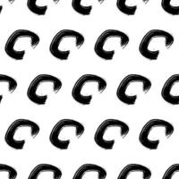 Seamless pattern with black sketch hand drawn brush scribble circles on background. Abstract grunge texture. illustration vector