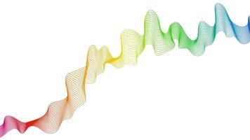 Abstract backdrop with colorful wave lines on white background. Modern technology background, wave design vector