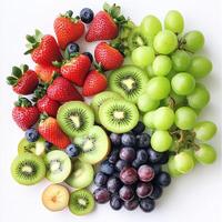 A bunch of different fruits arranged in a circle photo