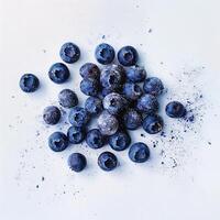 Blueberries on white background photo