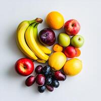 A bunch of fruit arranged in a circle photo