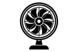A Simple black and white fan graphic design vector
