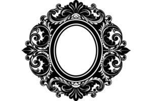 A Black and White Decorative Frame Design vector