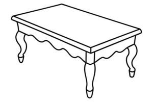 illustration of a simple coffee table. vector