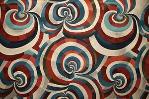 A colorful pattern of swirls on a fabric photo