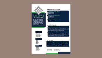 Modern Resume Design. Luxurious Layout Display for Promotional Campaign. vector