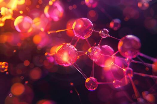 3d rendering of a molecule with bubbles and bubbles photo