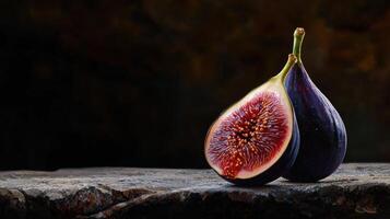 A fig on a rock photo