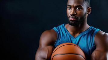 A man holding a basketball ball photo