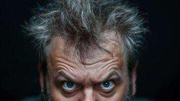 A man with a beard and a blue eye photo