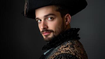 Portrait of a man in renaissance costume photo