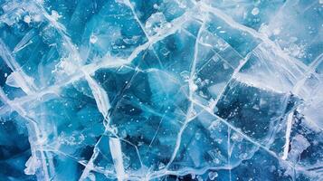 Ice texture background with blue color photo