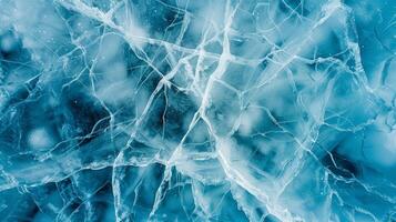 Ice texture background with blue color photo
